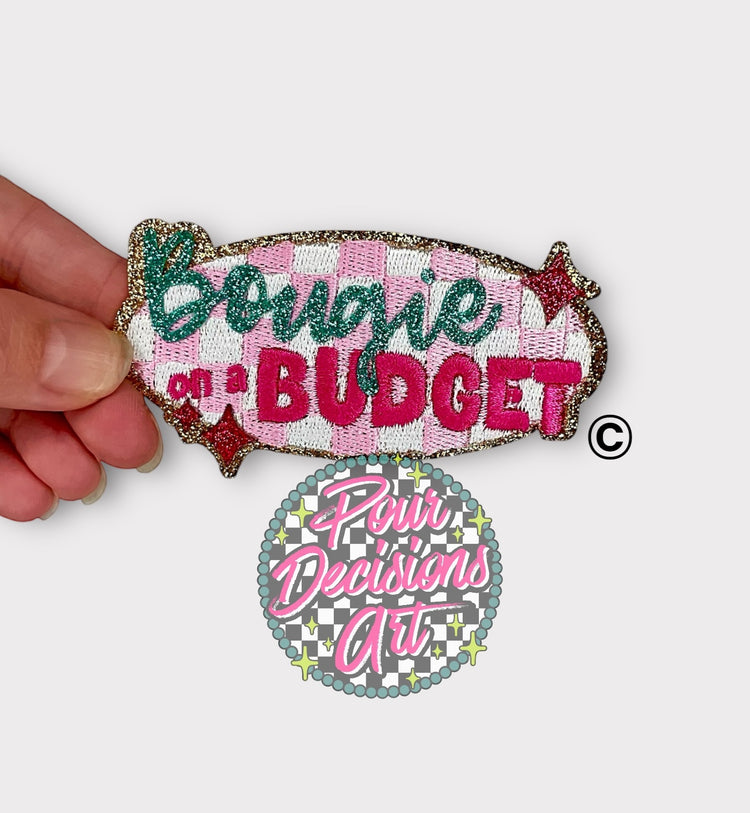 Bougie On A Budget Glittered Patch©️