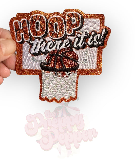 Hoop There It Is Glitter & Sequin Patch