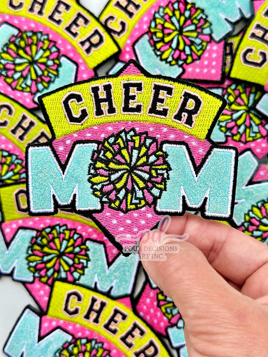 Glitter Cheer Mom Patch