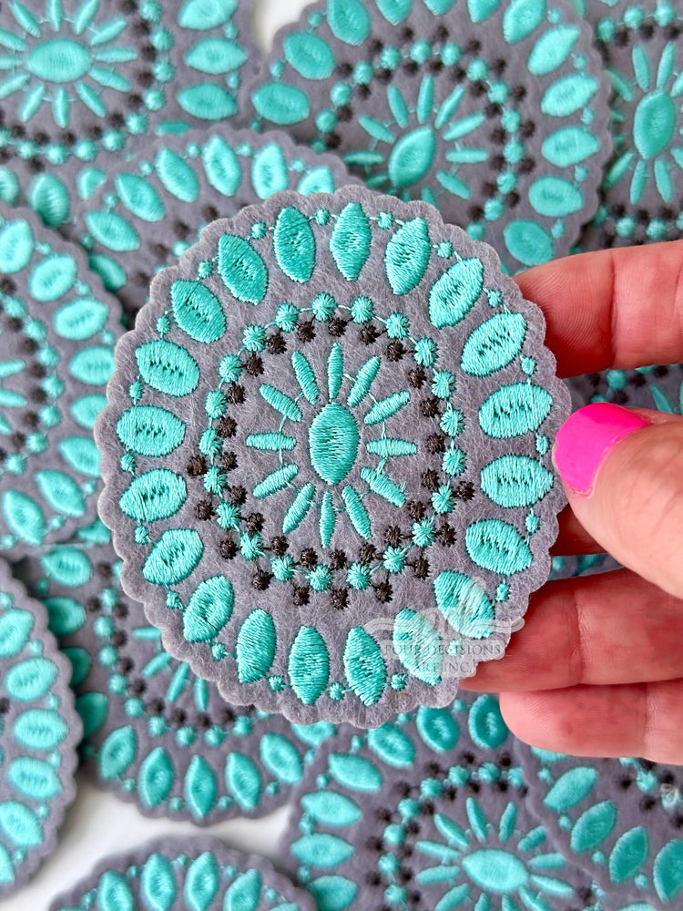 Turquoise design patch