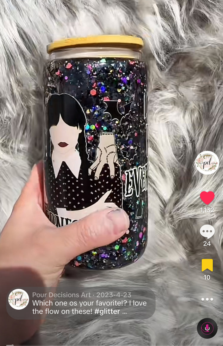 Infamous Wednesday Snowglobe Tumbler from TikTok