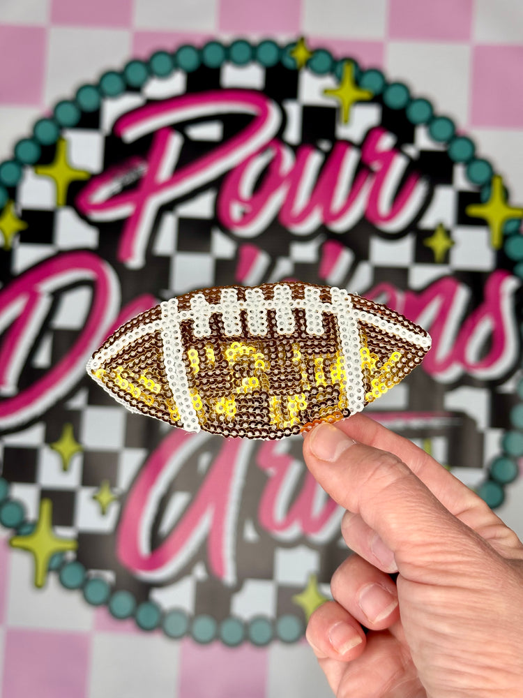 Sequin Football Patch