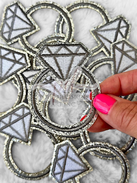 Diamond glitter ring patch