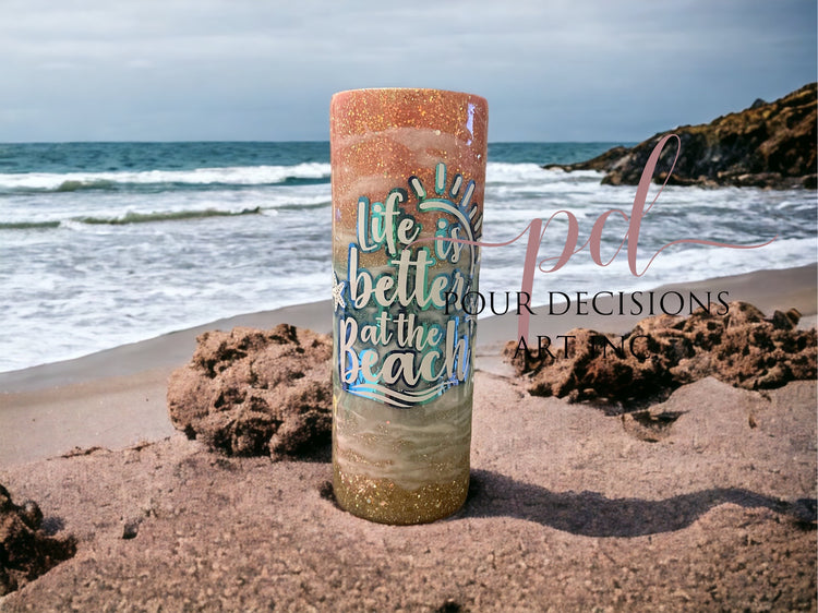 20 oz Beach Life Tumbler